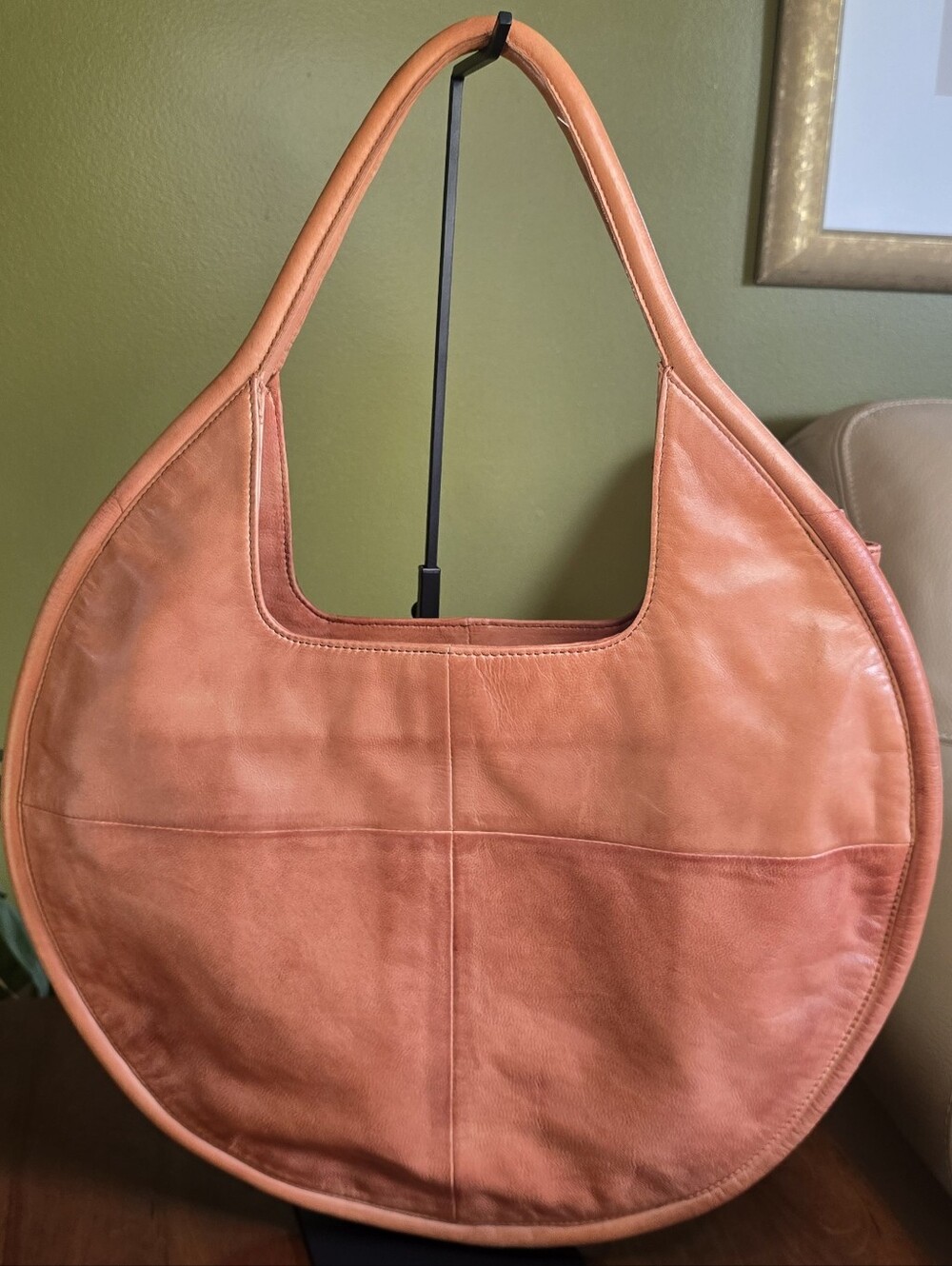 Anthropologie Julien Large Tote Bag Lamb Sheep Leather
